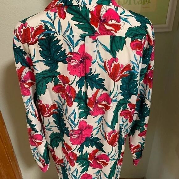 NWT Tommy Bahama Baroque Blooms Silk Shirt #37 - Picture 5 of 10